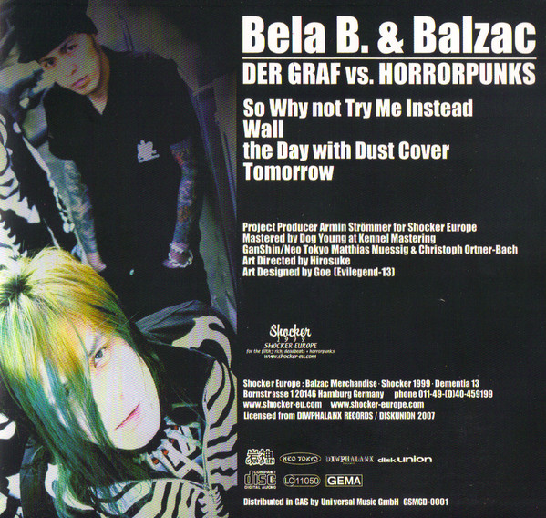 télécharger l'album Bela B & Balzac - Der Graf Vs Horrorpunks