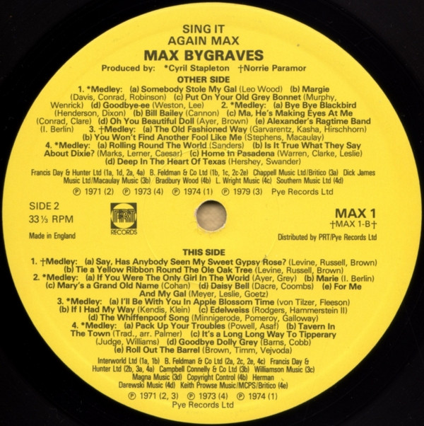 télécharger l'album Max Bygraves - Sing It Again Max Vol 1