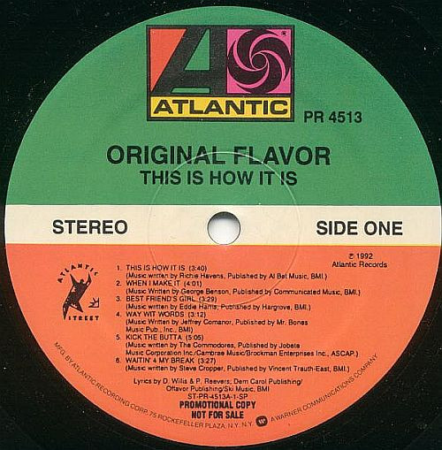 Original Flavor – This Is How It Is (1992, Vinyl) - Discogs