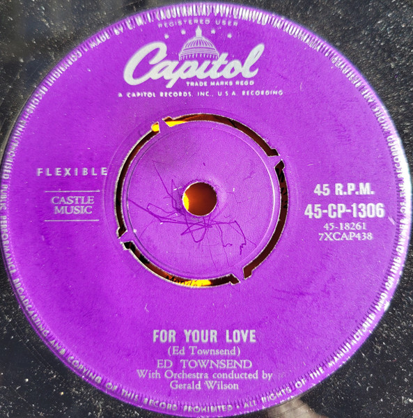 Ed Townsend – For Your Love / Over And Over Again (1958, Vinyl 