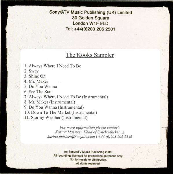 Album herunterladen The Kooks - The Kooks Sampler