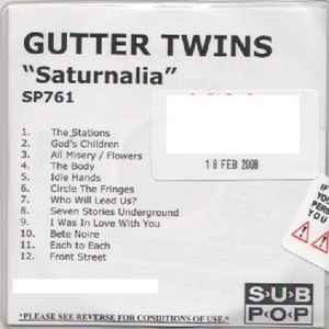 The Gutter Twins - Saturnalia album cover