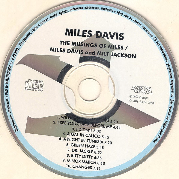 Album herunterladen Download Miles Davis, Milt Jackson Quintet Sextet - The Musings Of Miles Miles Davis And Milt Jackson album