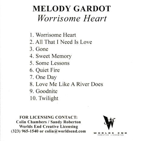 Melody Gardot – Worrisome Heart (CDr) - Discogs