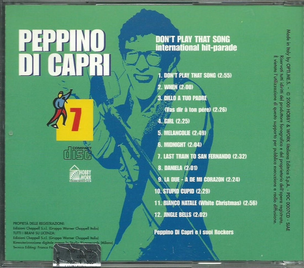 descargar álbum Peppino Di Capri - Dont Play That Song International Hit Parade