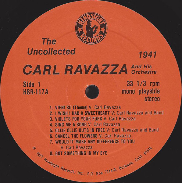descargar álbum Carl Ravazza And His Orchestra - The Uncollected Carl Ravazza And His Orchestra 1941 1944