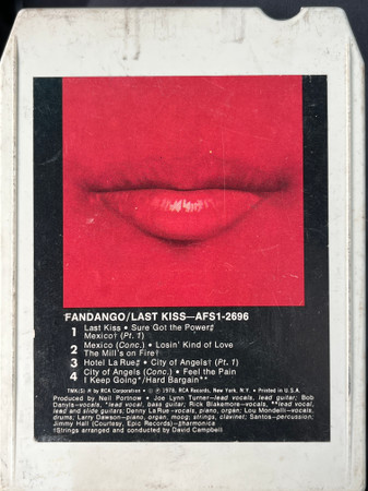 Fandango – Last Kiss (1978, Vinyl) - Discogs