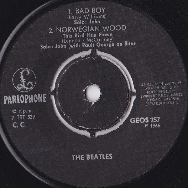 The Beatles – Bad Boy (1966, Vinyl) - Discogs