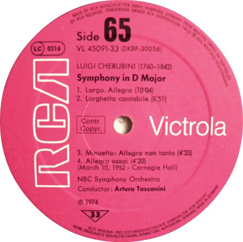 télécharger l'album Luigi Cherubini Arturo Toscanini - Symphony In D Overtures