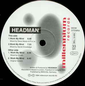 Headman - Work My Mind album cover