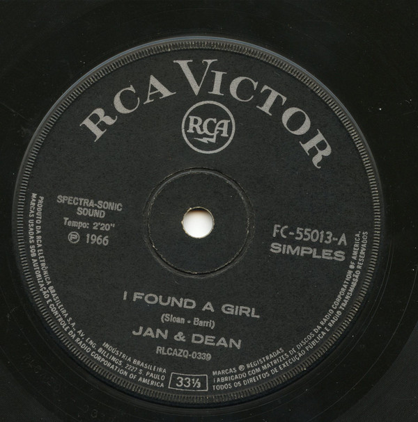 Single / Jan & Dean / I Found A Girl