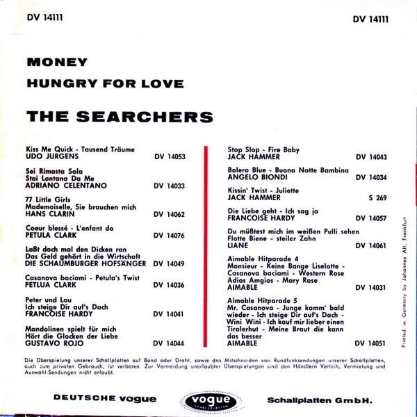 ladda ner album The Searchers - Money Hungry For Love