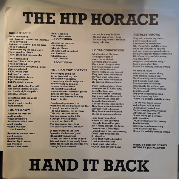 descargar álbum The Hip Horace - Hand it back