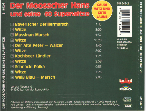 descargar álbum Der Moosacher Hans - Der Moosacher Hans Und Seine 60 Superwitze