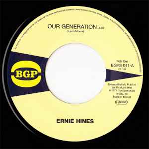 Ernie Hines - Our Generation / Rock Creek Park album cover