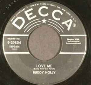 Love Me / Blue Days-Black Nights - Buddy Holly