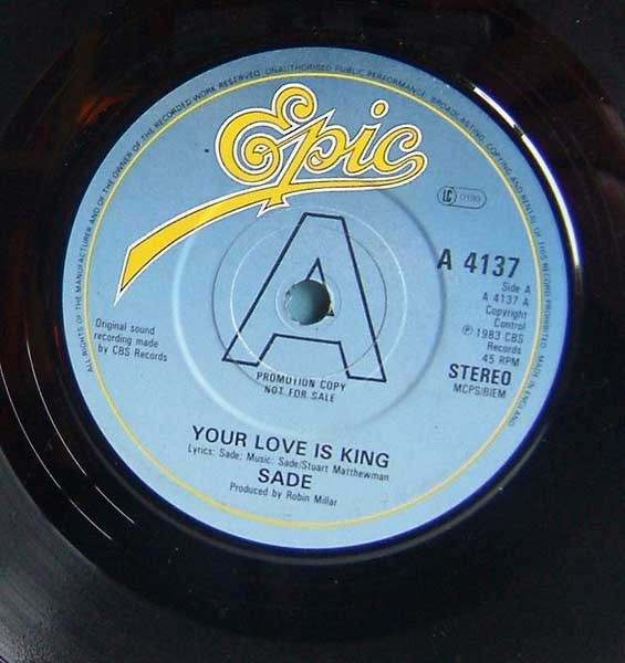 Sade - Your Love Is King Framed Picture Sleeve Gold 45 Record Display -  Gold Record Outlet Album and Disc Collectible Memorabilia