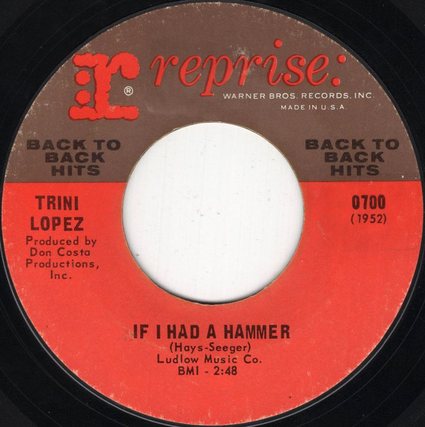 télécharger l'album Trini Lopez - If I Had A Hammer Lemon Tree