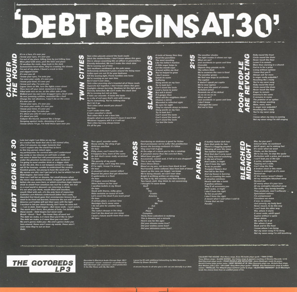 The Gotobeds - Debt Begins At 30 | Sub Pop (sp 1303) - 5