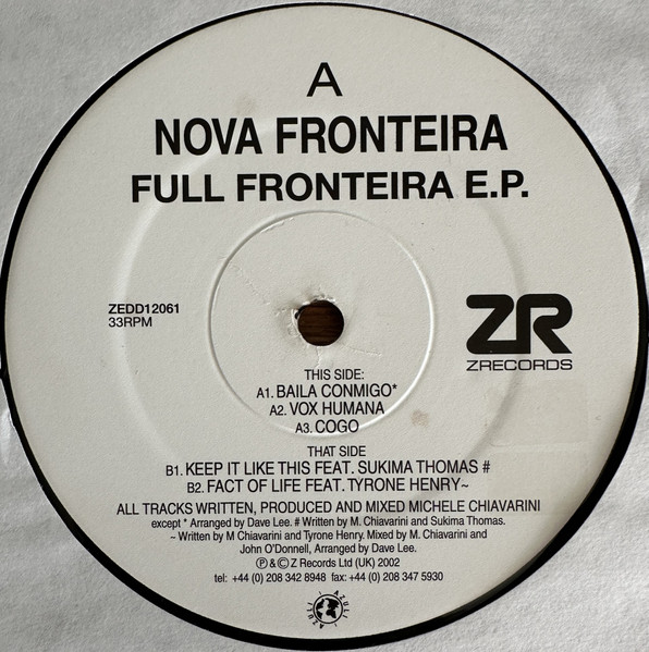 Nova Fronteira – Full Fronteira E.P. (2002, Vinyl) - Discogs