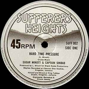 Sugar Minott - Hard Time Pressure album cover