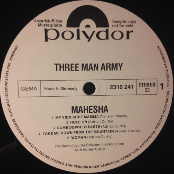 Three Man Army - Three Man Army | Releases | Discogs