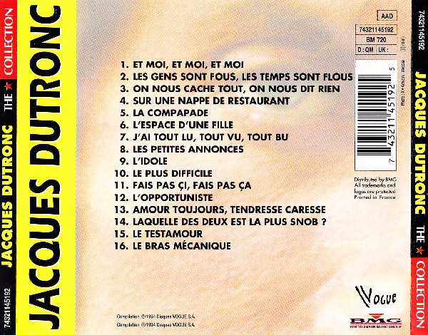 Album herunterladen Jacques Dutronc - The Collection