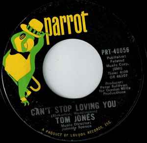 Tom Jones – Can't Stop Loving You (1970, Vinyl) - Discogs