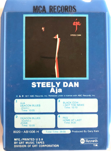 Steely Dan – Aja (1977, GRT, 8-Track Cartridge) - Discogs