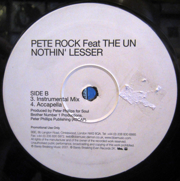 Album herunterladen Pete Rock Feat The Un - Nothin Lesser