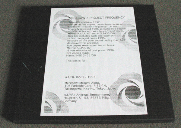 Merzbow – Project Frequency (1996, Vinyl) - Discogs
