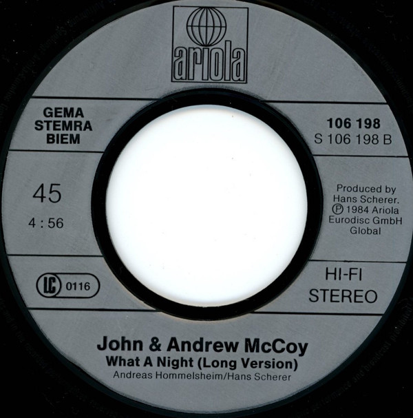 descargar álbum John & Andrew McCoy - What A Night