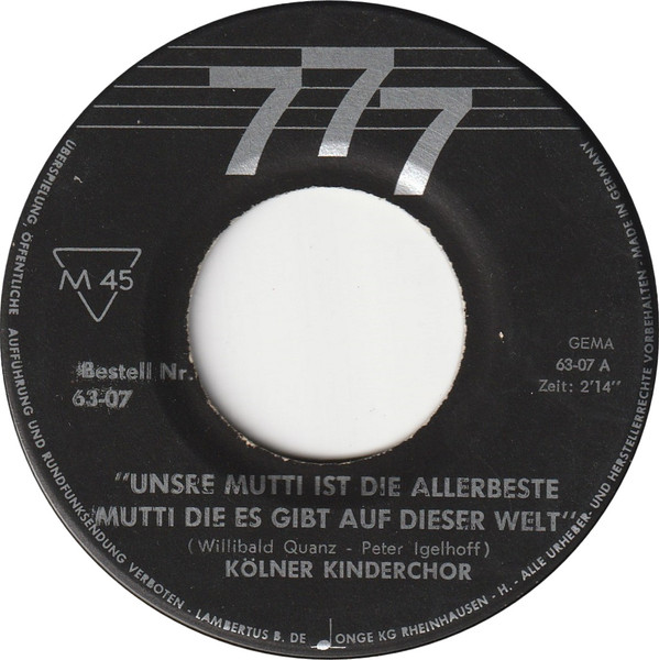 baixar álbum Download Der Kölner Kinderchor - Unsere Mutti Ist Die Allerbeste Mutti Die Es Gibt Auf Dieser Welt album