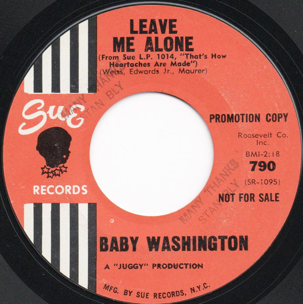 Baby Washington – Leave Me Alone / You And The Night And The Music