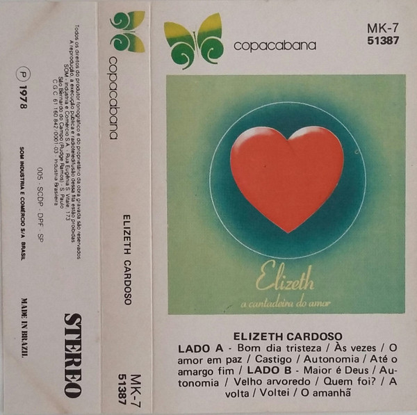 Elizeth Cardoso – A Cantadeira Do Amor (1995, CD) - Discogs