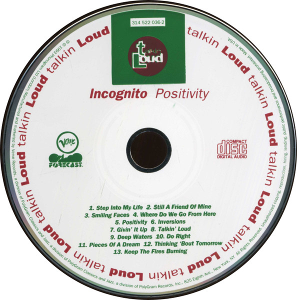 Incognito - Positivity | Releases | Discogs