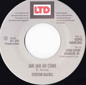 Everton Dacres - Jah Jah Ah Come   album cover