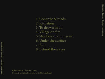 descargar álbum Urbanisation Obscure - Shadows Of Our Passed