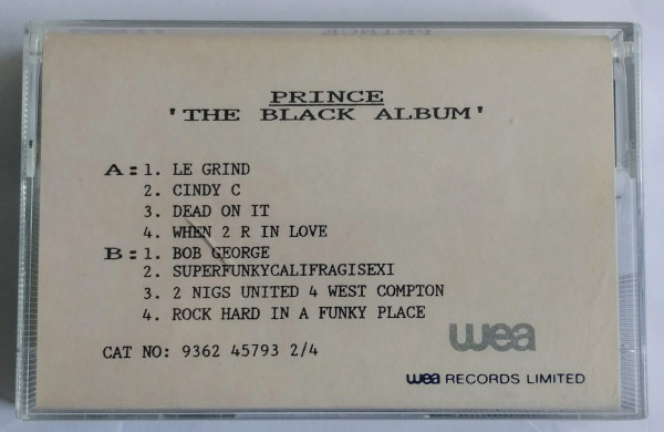 Prince – The Black Album (1994, Cassette) - Discogs