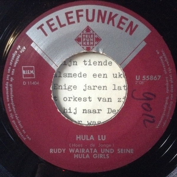 descargar álbum Rudi Wairata En Z'n Hula Girls - Hula Lu