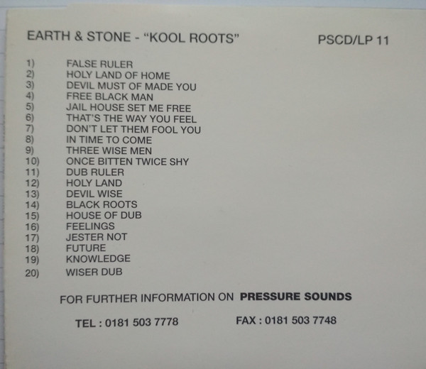 Earth & Stone – Kool Roots (1996, CD) - Discogs