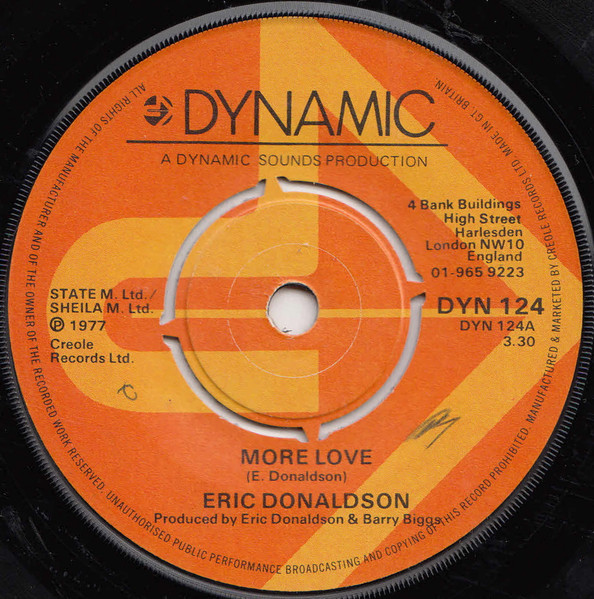 Eric Donaldson – More Love (1977, Vinyl) - Discogs