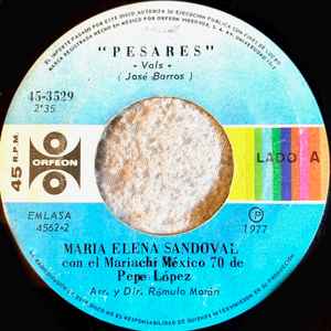 María Elena Sandoval - Pesares album cover