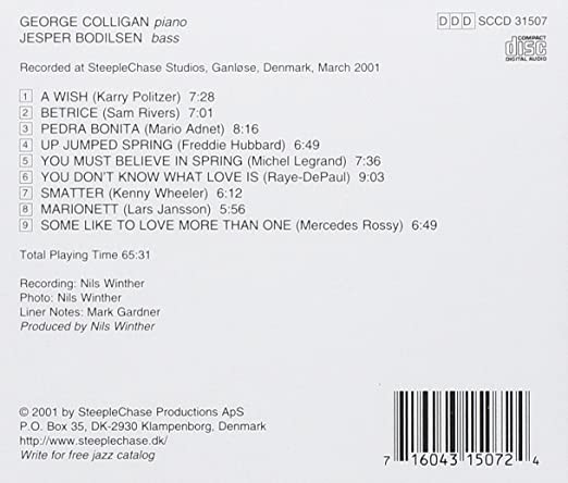 last ned album George Colligan, Jesper Bodilsen - A Wish