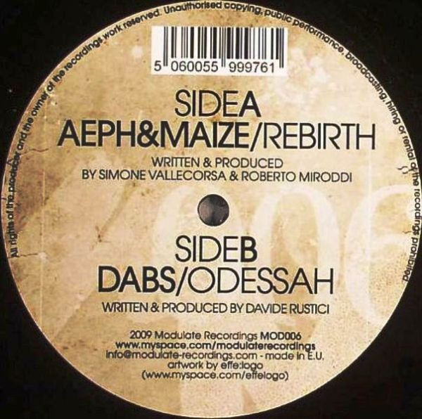 Aeph & Maize / Dabs - Rebirth / Odessah | Modulate Recordings (MOD006)