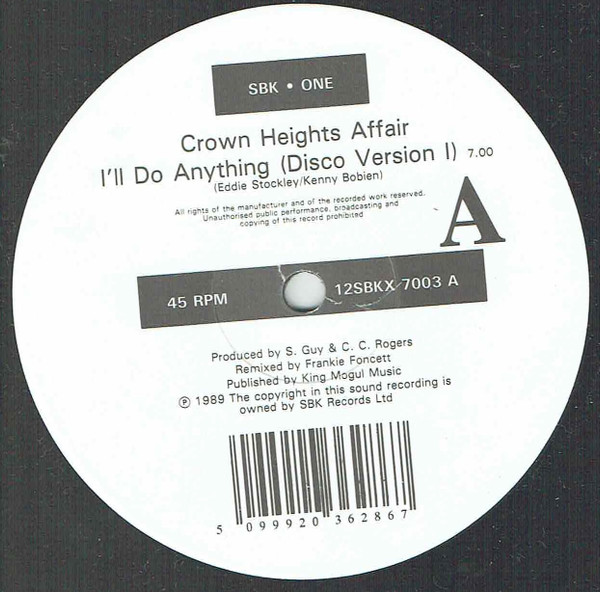 Crown Heights Affair – I'll Do Anything (1989, Vinyl) - Discogs