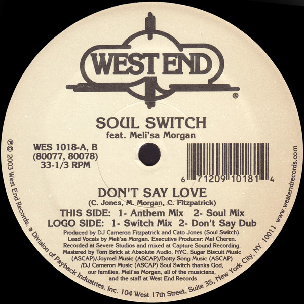 descargar álbum Soul Switch Feat Meli'sa Morgan - Dont Say Love