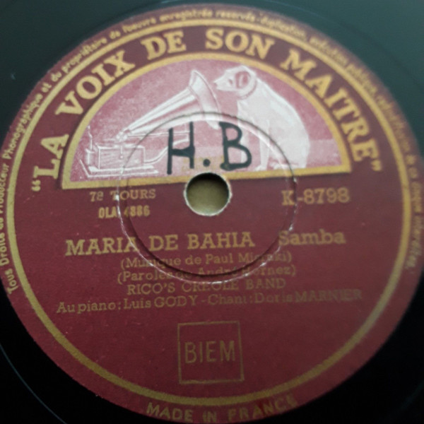 descargar álbum Rico's Creole Band - Bim Bam Bum Maria De Bahia