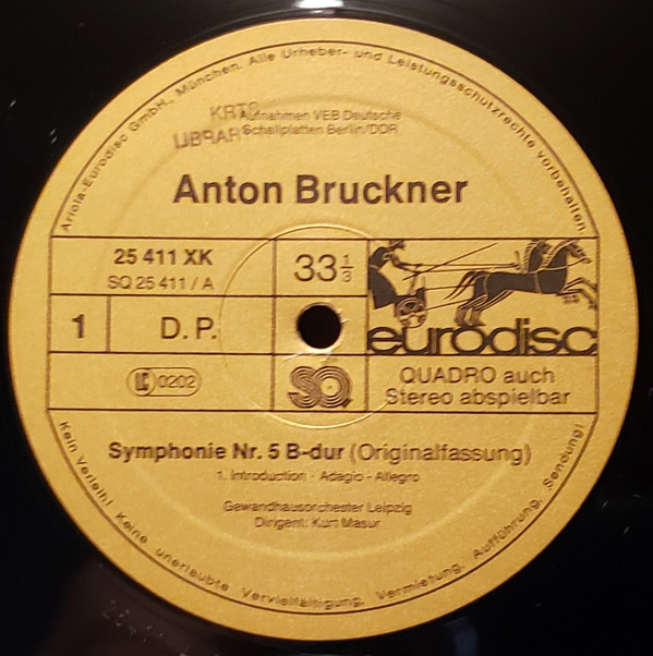 ladda ner album Bruckner, Gewandhausorchester Leipzig, Kurt Masur - Bruckner Die Symphonien Nr 5 B Dur B Flat Major