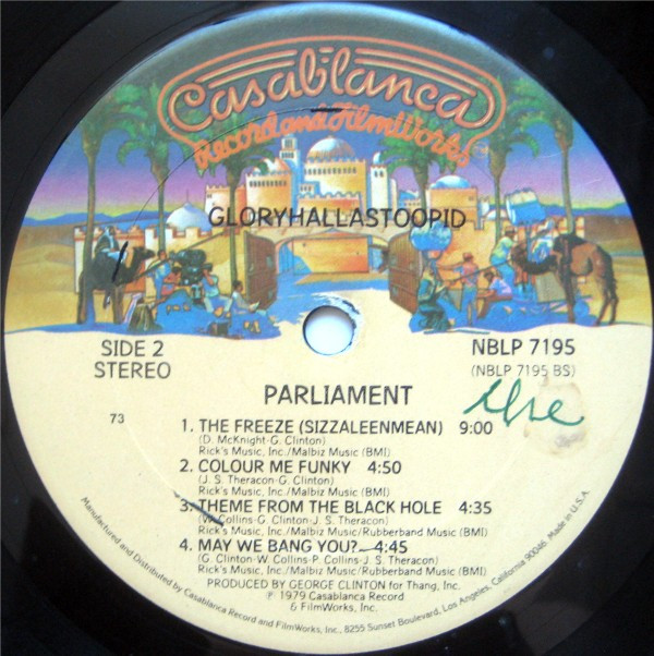 Parliament - GloryHallaStoopid (Pin The Tale On The Funky) | Casablanca (NBLP 7195) - 8